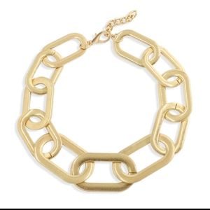 Large link metal necklace